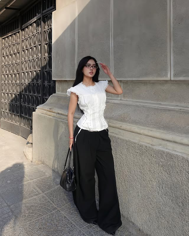 TheLStudios Y2k Lace Blouse