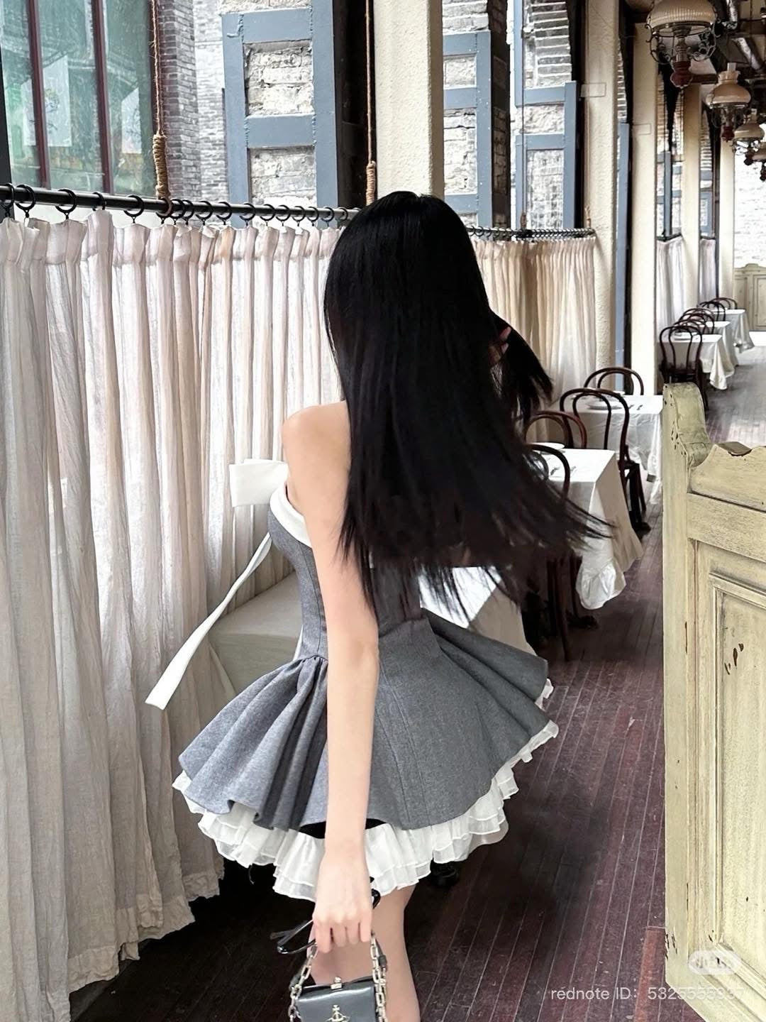 LANE CÌ Bunny Dress ( Grey )