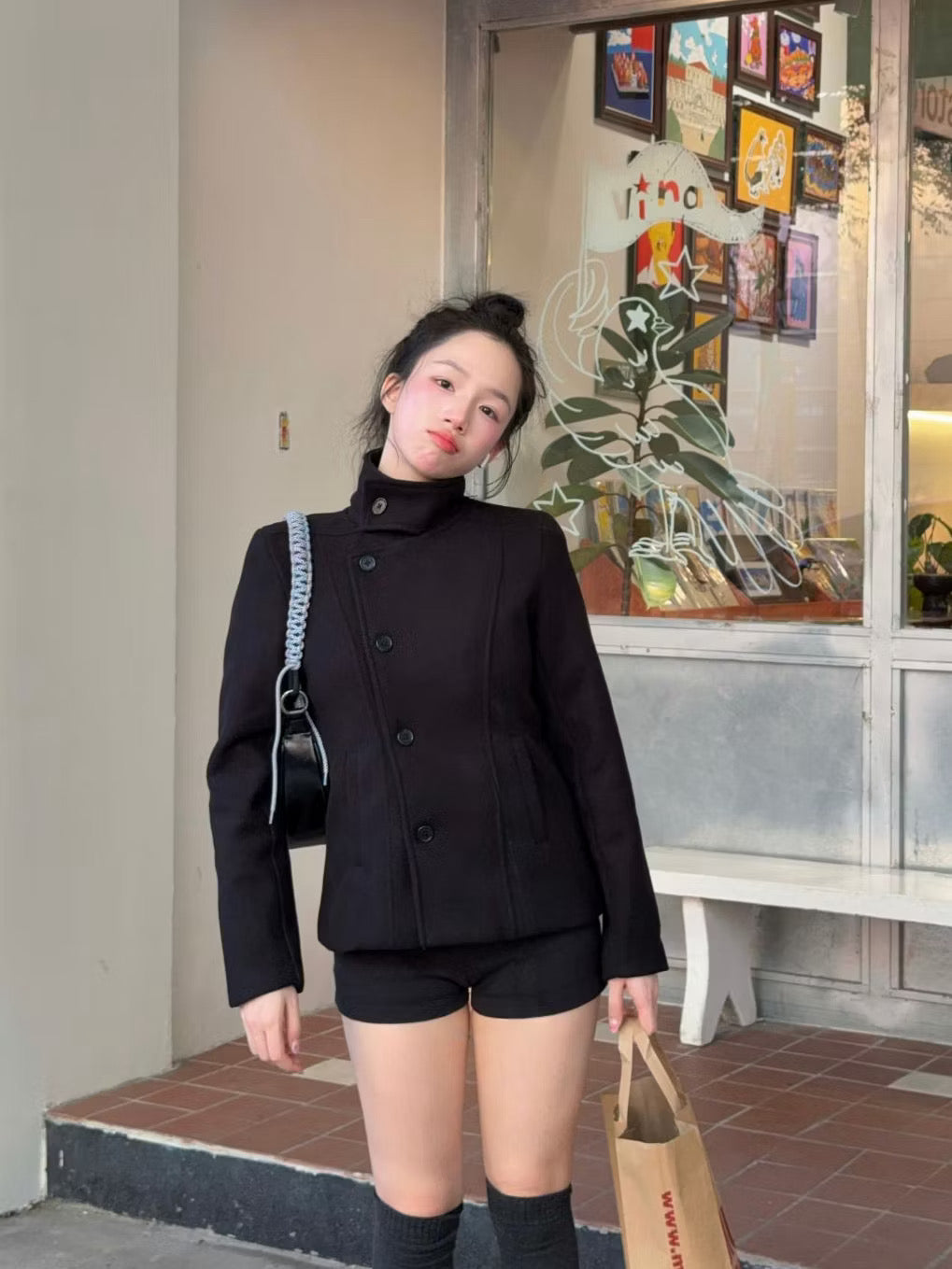 Bycamcam wool high neck Jacket