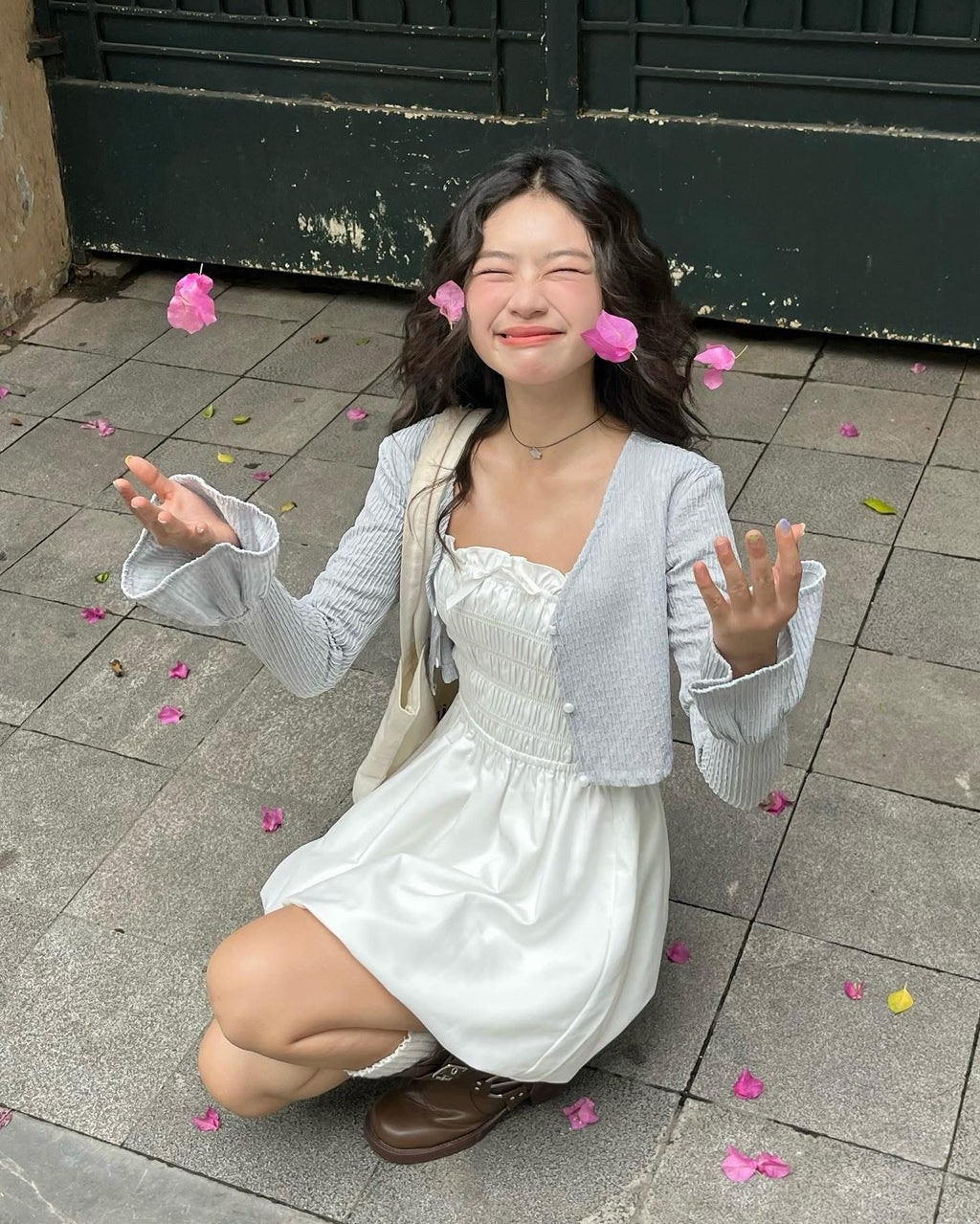 AREUM Aimee Dress + Nami Cardigan Set