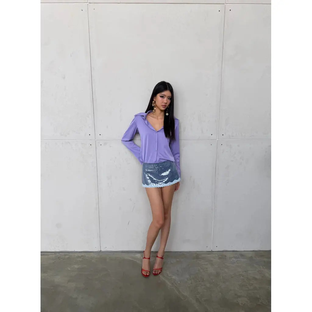 Ayserkris Lola Sequin Mini Skirt