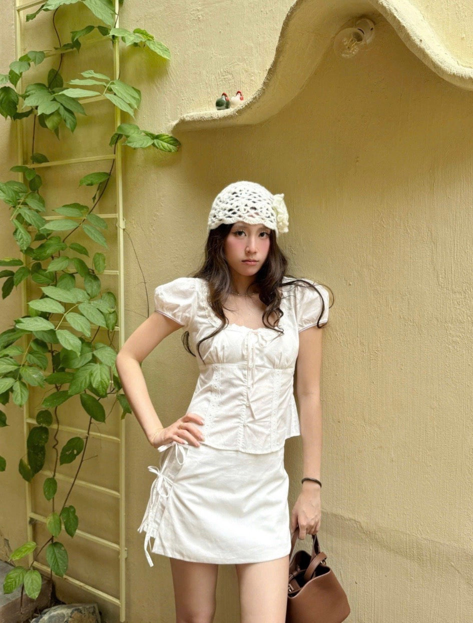 1998beforethedawn Navie White Top