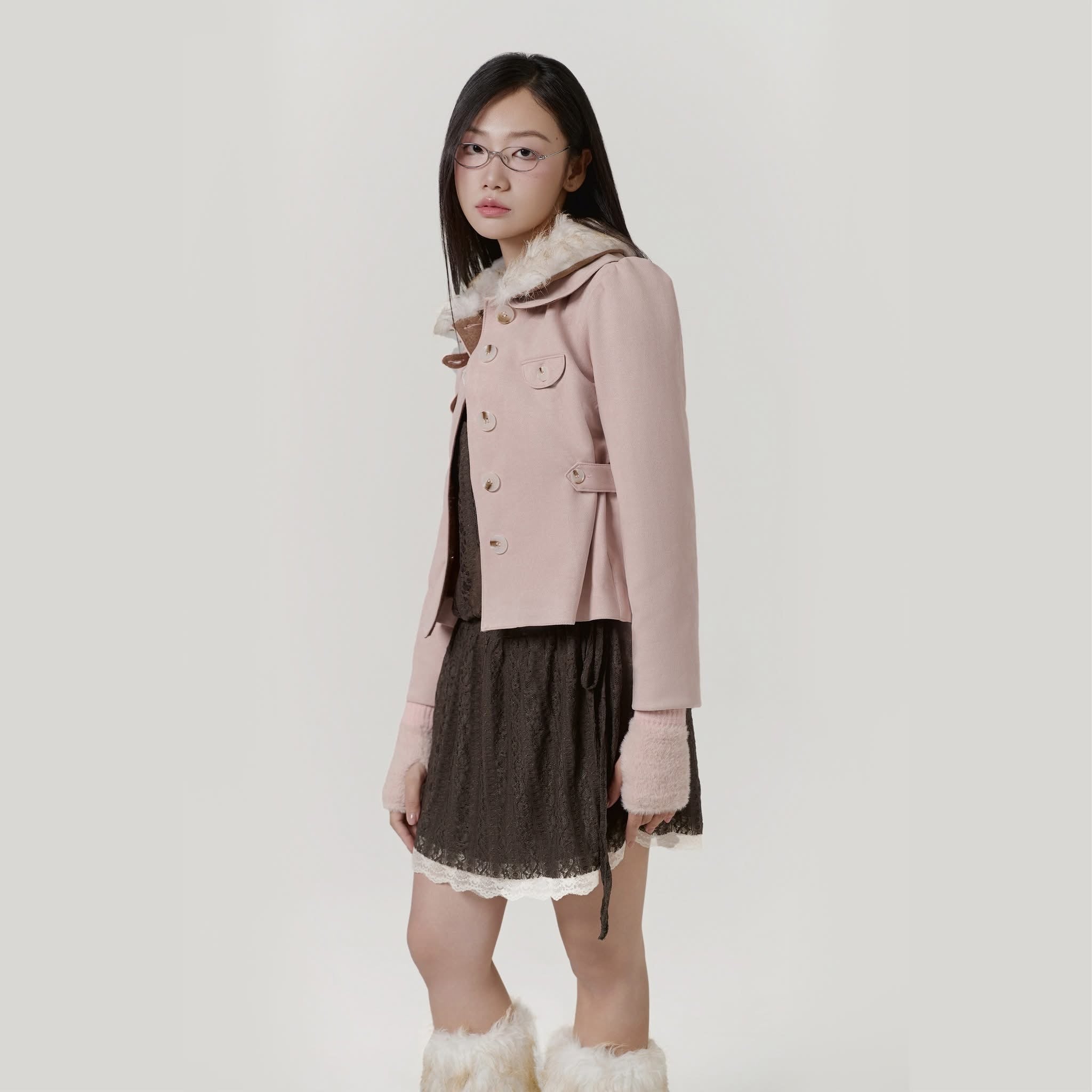 UYU Label Misa Faux Suede Jacket