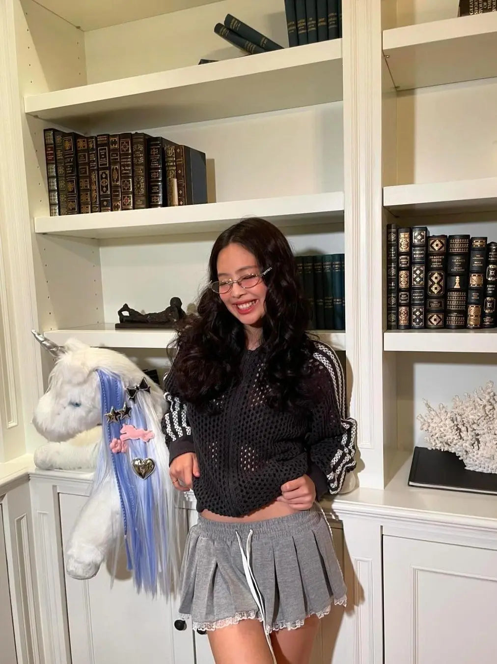 Lsoul Jennie Lace Croptop Hoodie Set