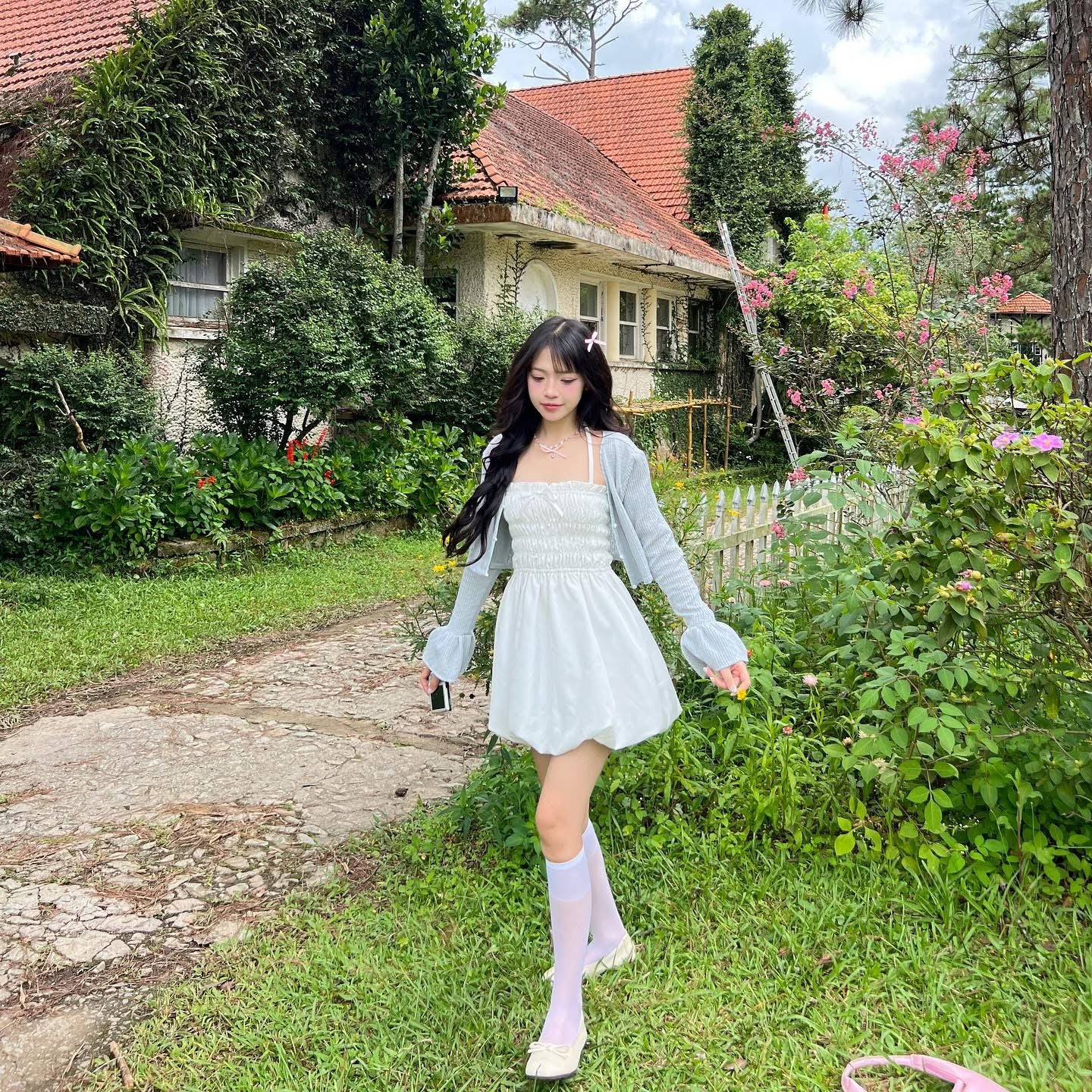 AREUM Aimee Dress + Nami Cardigan Set