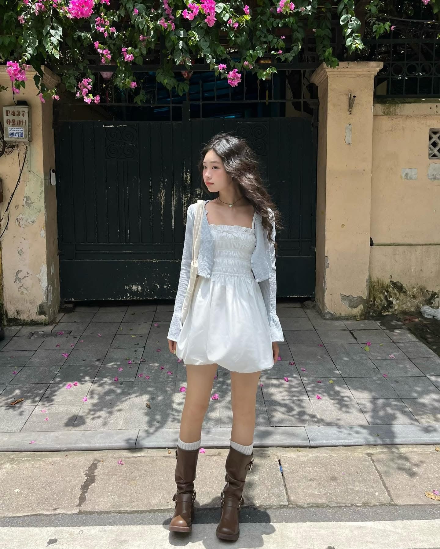 AREUM Aimee Dress + Nami Cardigan Set