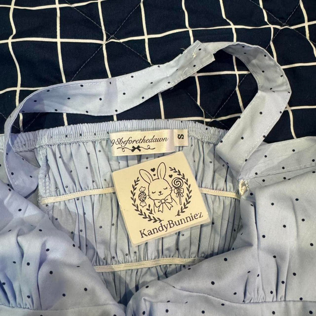 Blue Coast Polka Dot Top - Sample