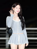 Lsoul Jennie Lace Croptop Hoodie Set