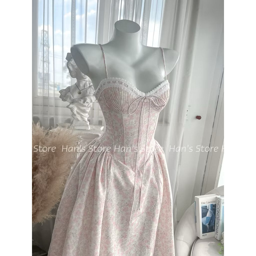 Hans Rose Corset Maxi Dress
