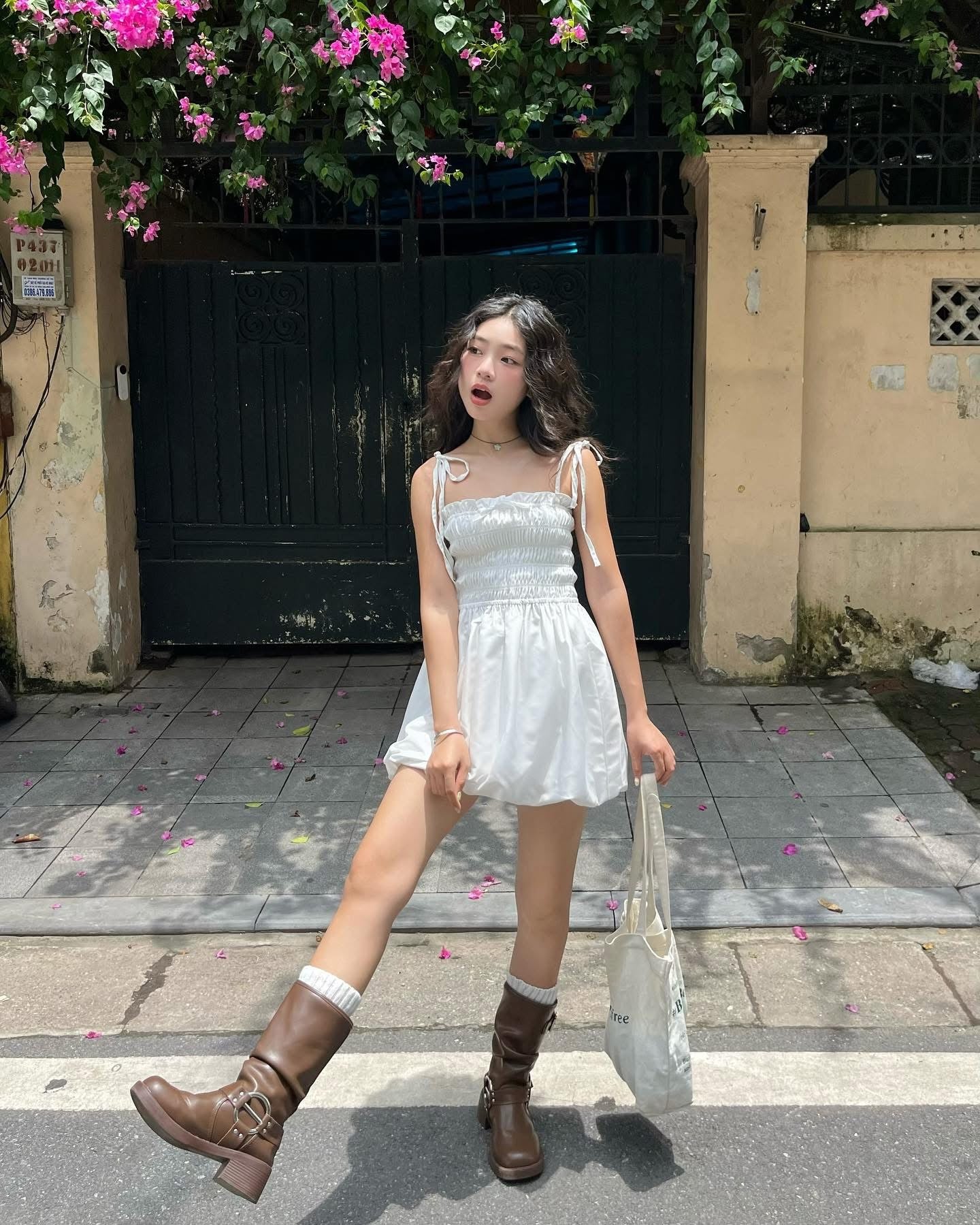 AREUM Aimee Dress + Nami Cardigan Set