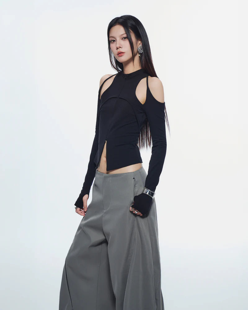 BunnyHill Caspian Long Sleeve Top - Black - READY TO DISPATCH WITHIN 48 hours