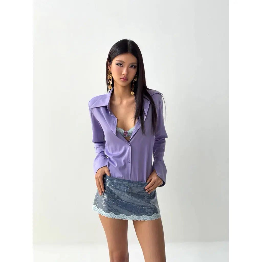 Ayserkris Lola Sequin Mini Skirt