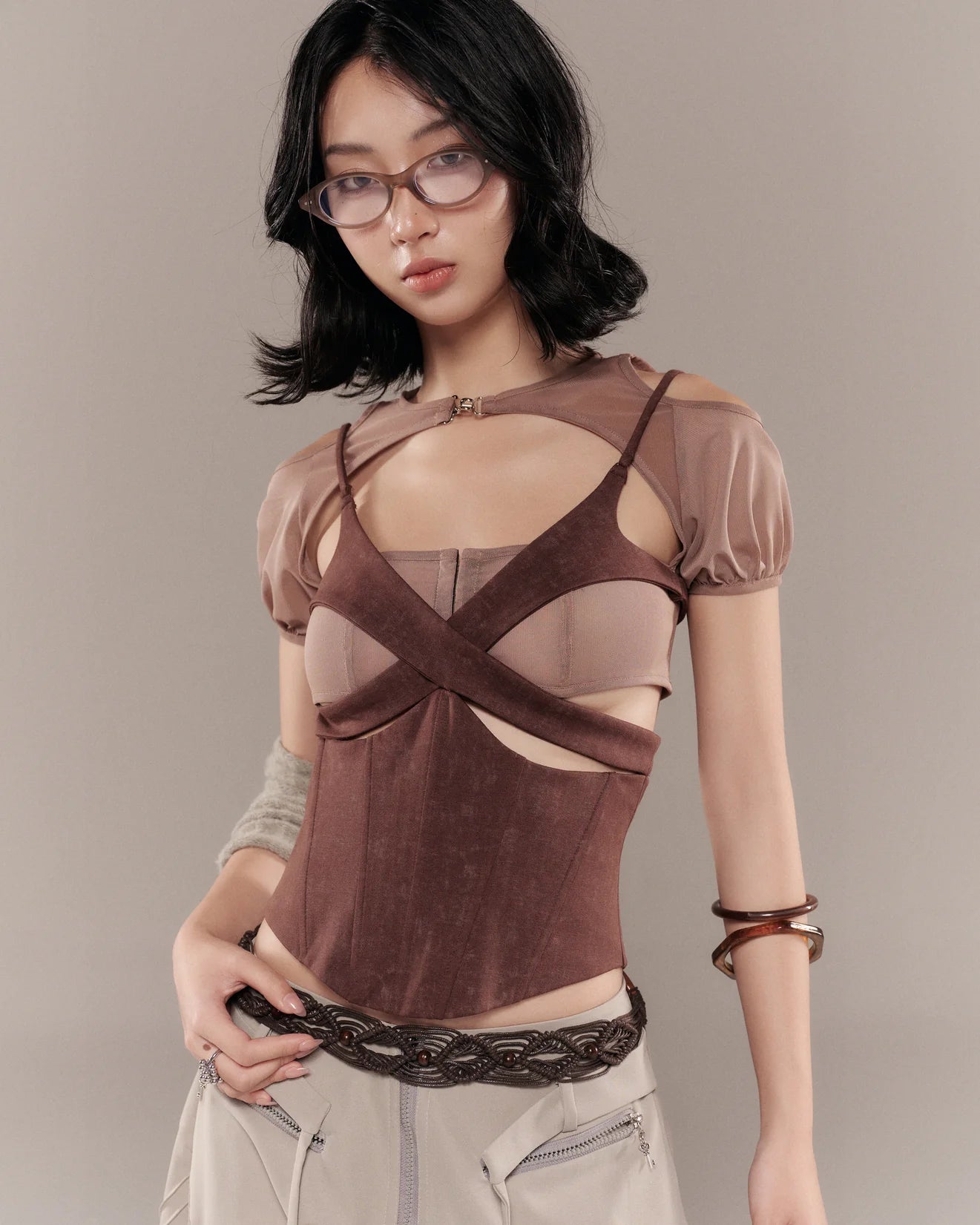 BunnyHill Charmes Top ( Brown )