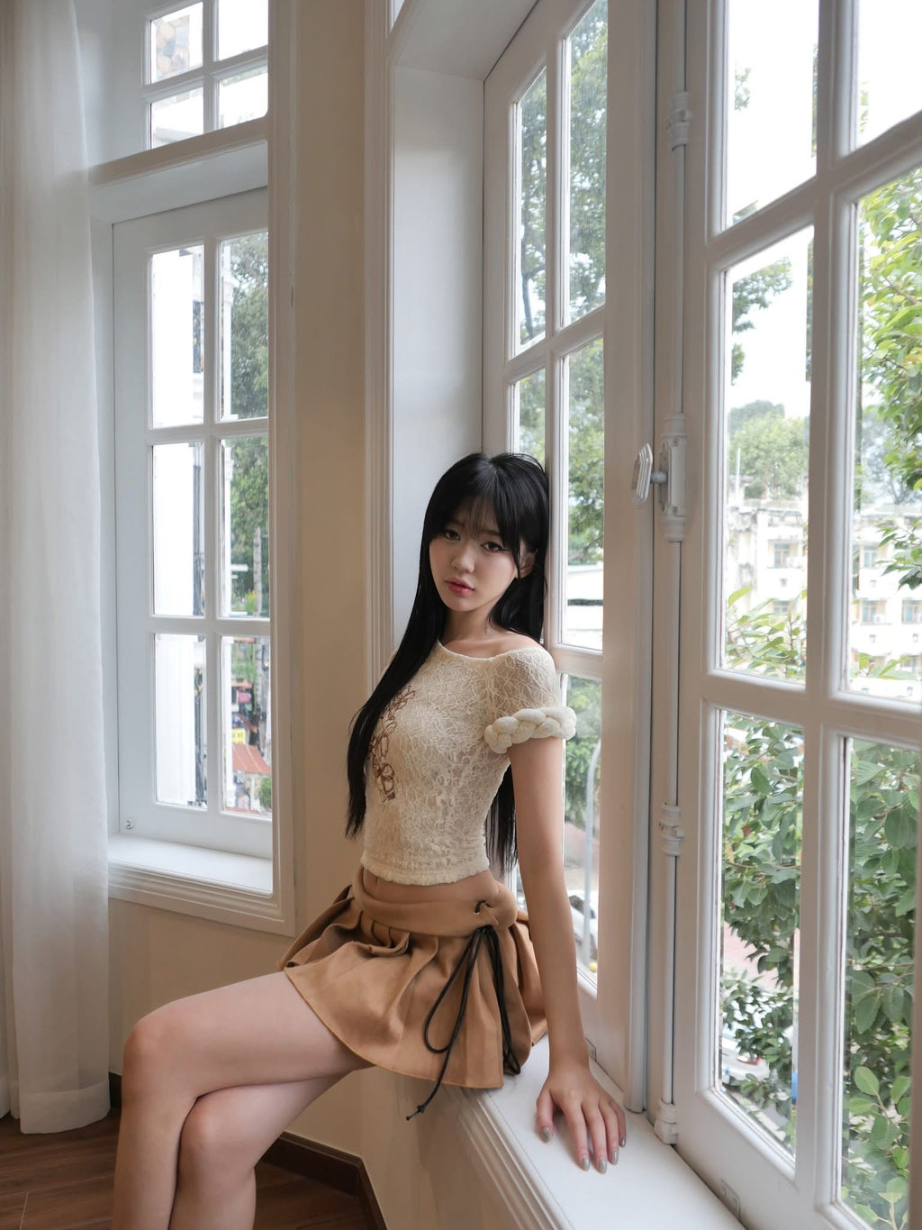 STUN Orchid Lace Top