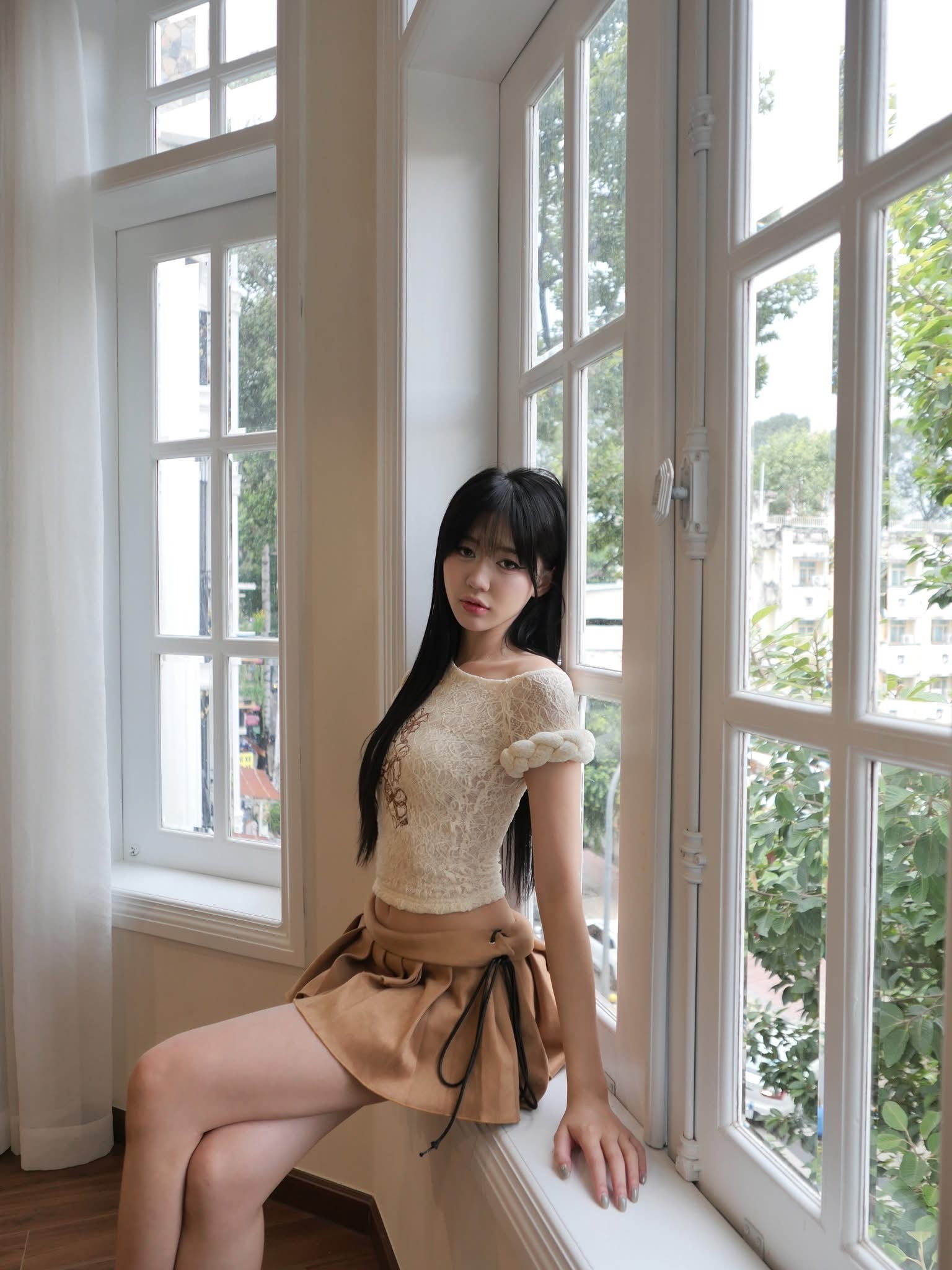 STUN Orchid Lace Top