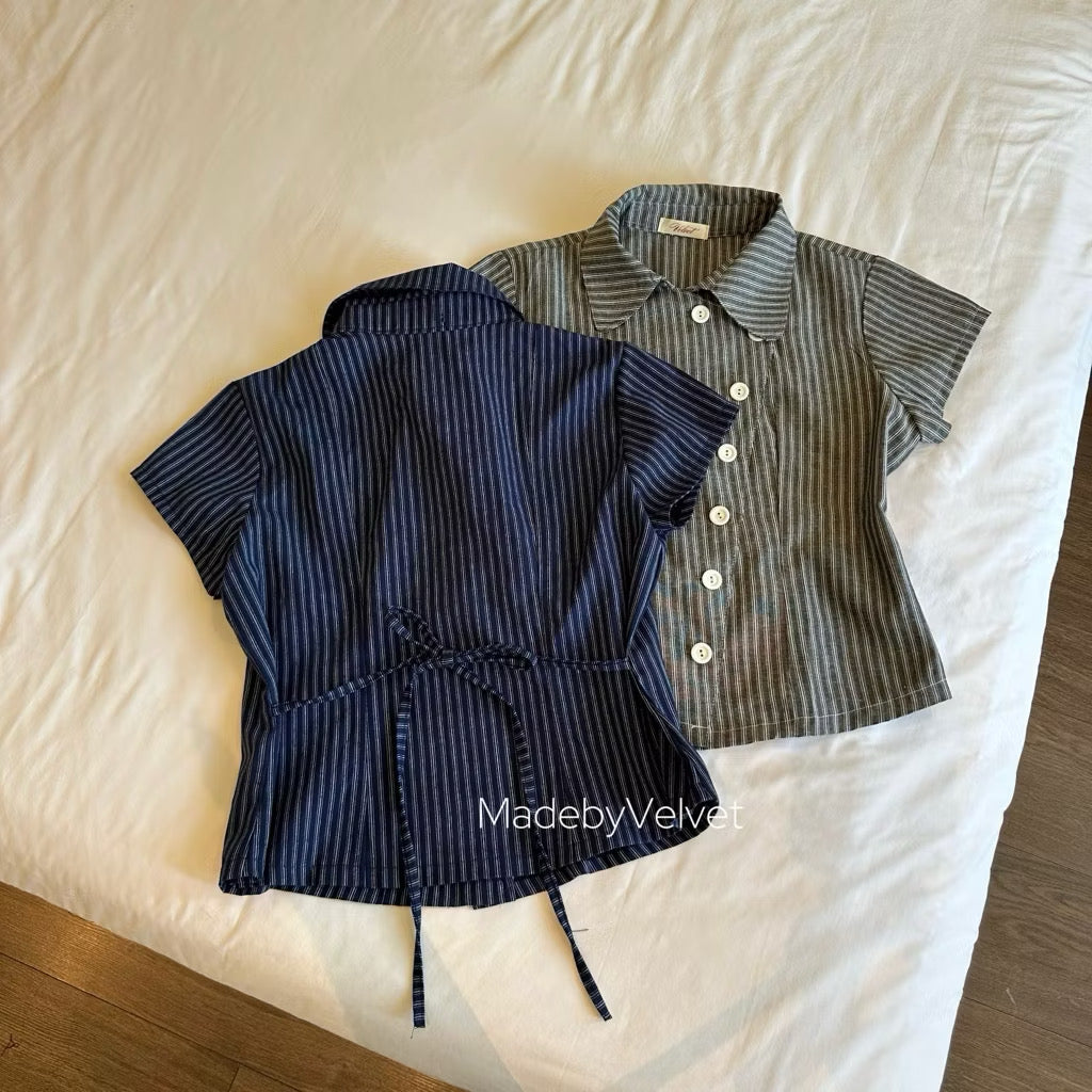 Velvet Navy Top