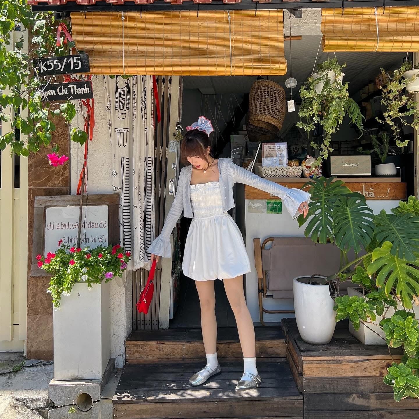 AREUM Aimee Dress + Nami Cardigan Set