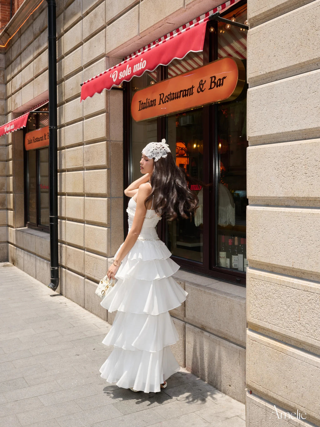Amelie Marine Dress - Instock ready to dispatch in 48 hours