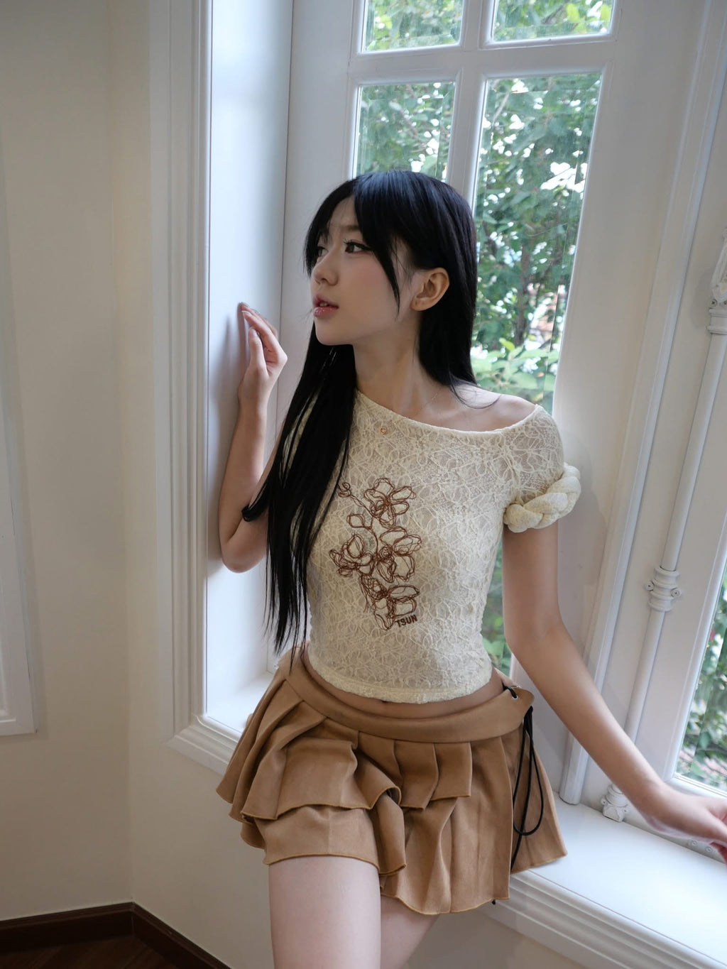 STUN Orchid Lace Top