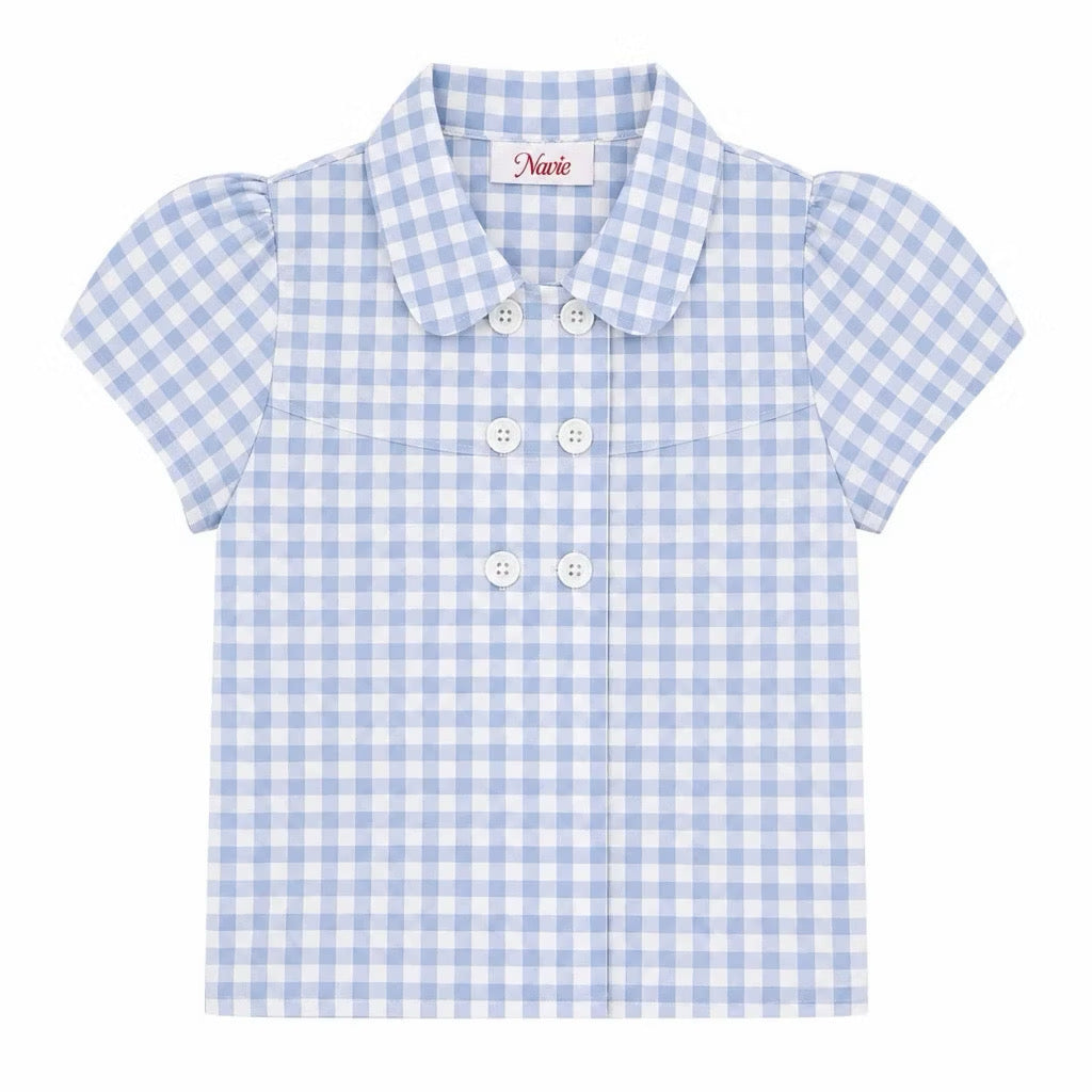 Navie 6 buttons babydoll tops