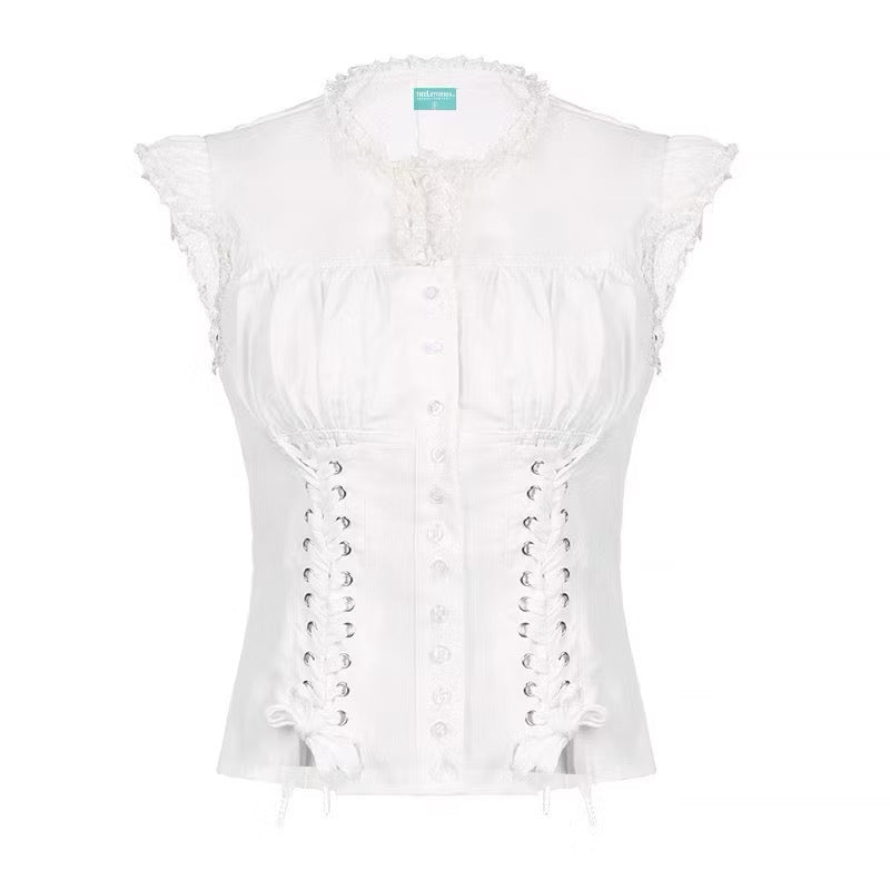 TheLStudios Y2k Lace Blouse