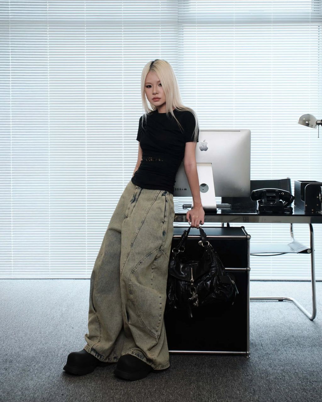 Bunnyhill Rae Lace Panel Top ( Black ) - READY TO DISPATCH WITHIN 48 hours