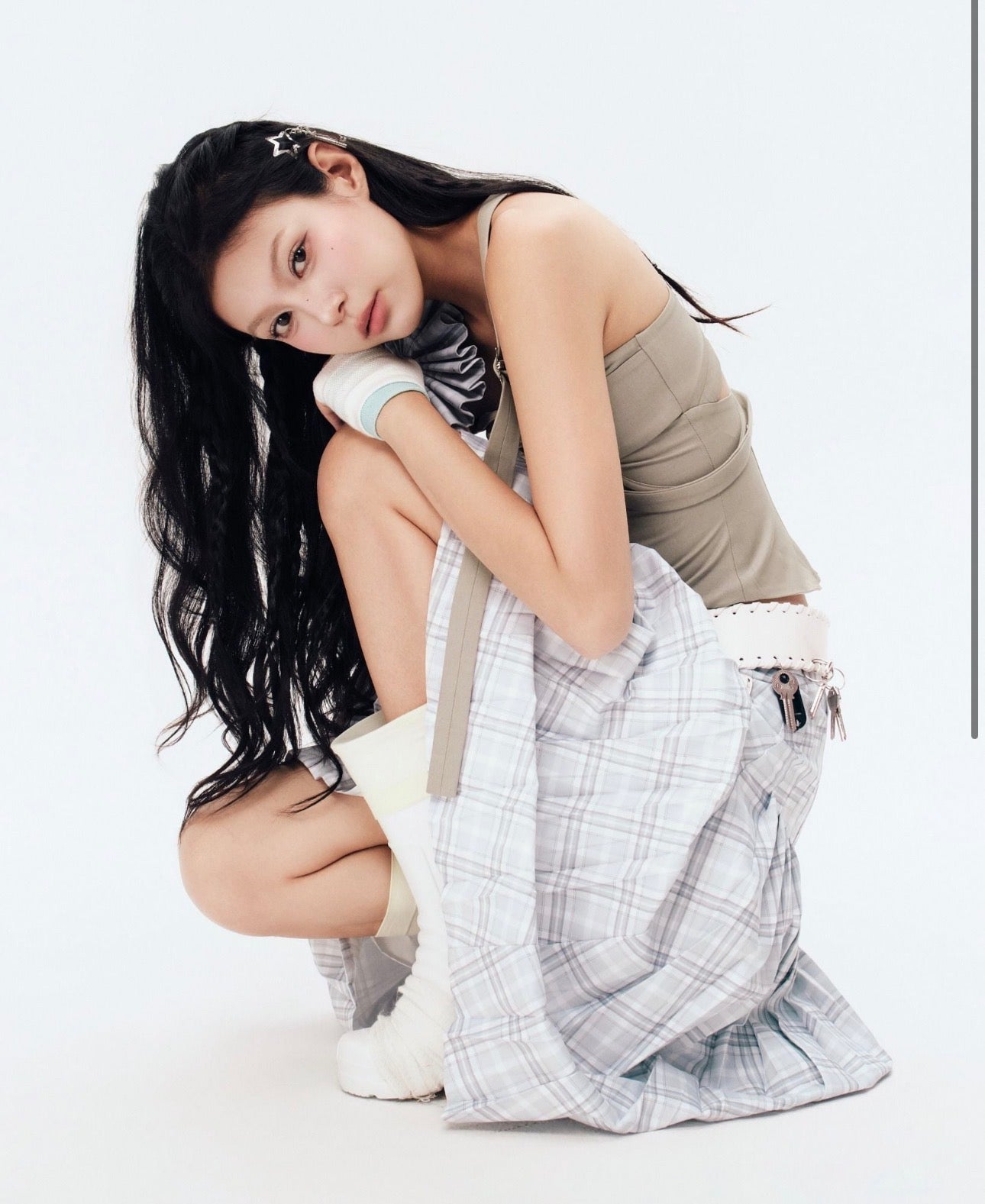 MEADOW SKIRT (GREY PLAID)