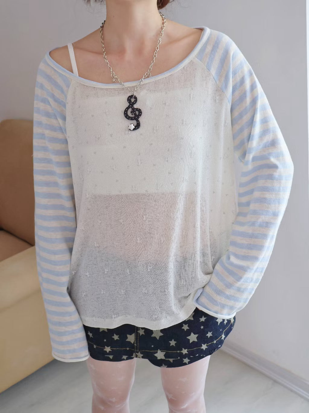 Dora.Label Raglan Stary Top