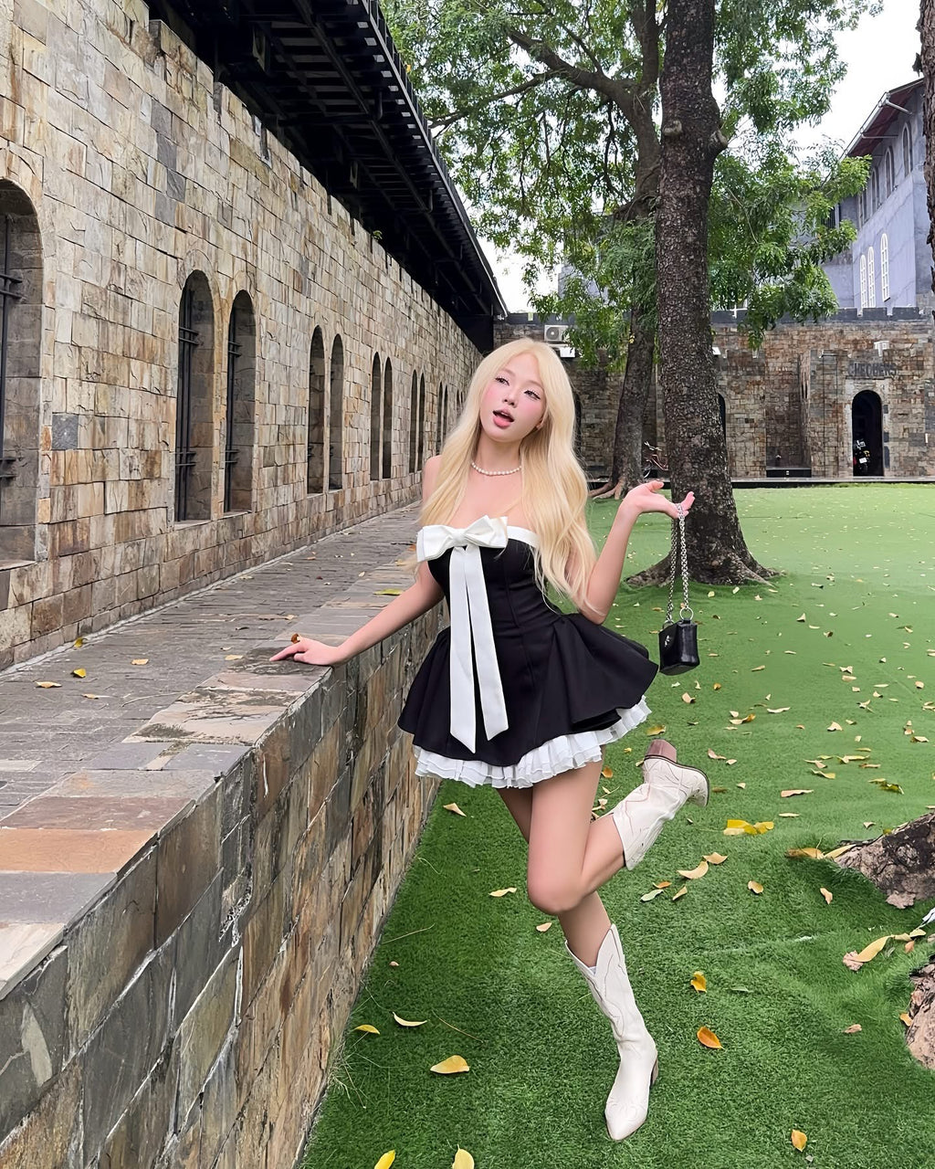 LANE CÌ Bunny Dress ( Black )