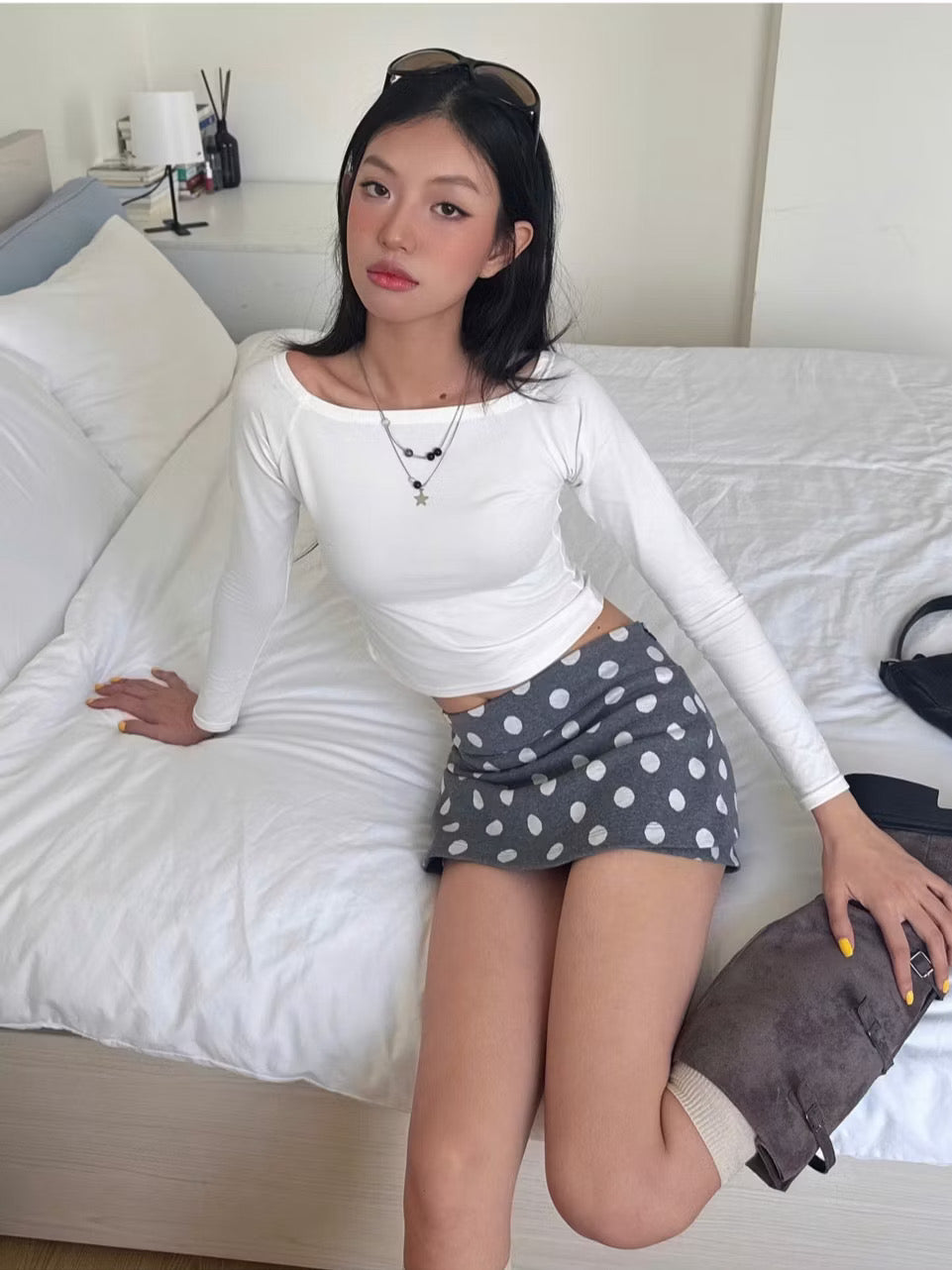 Calem.Club Polka Dots Mini Skirt