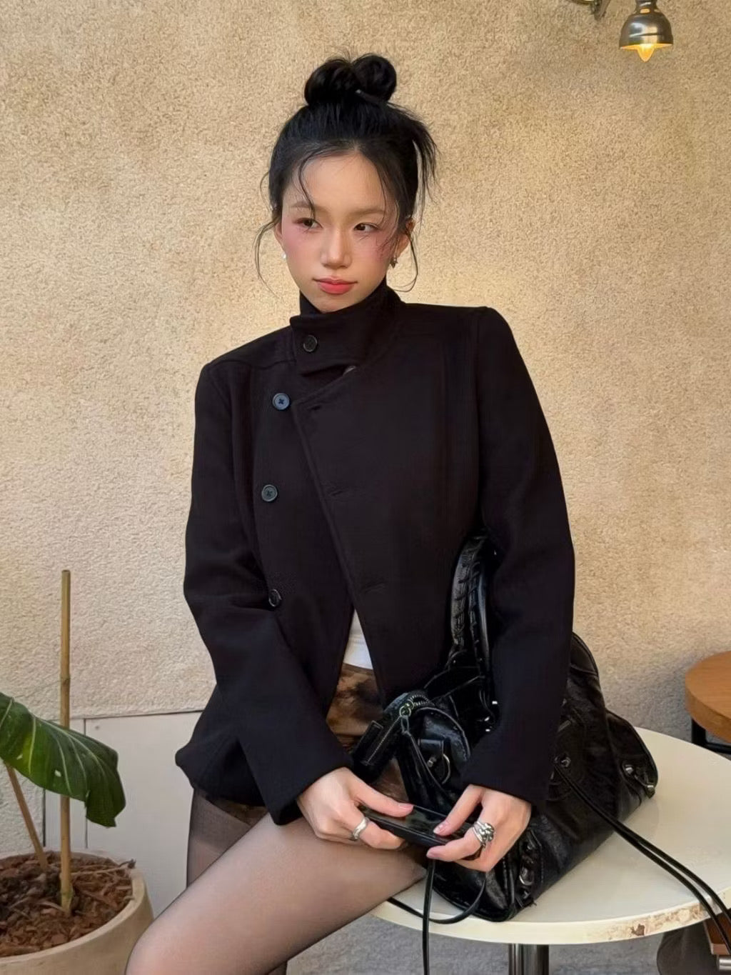 Bycamcam wool high neck Jacket