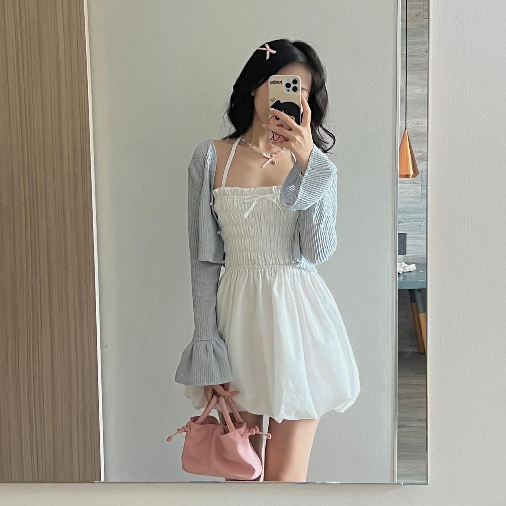 AREUM Aimee Dress + Nami Cardigan Set