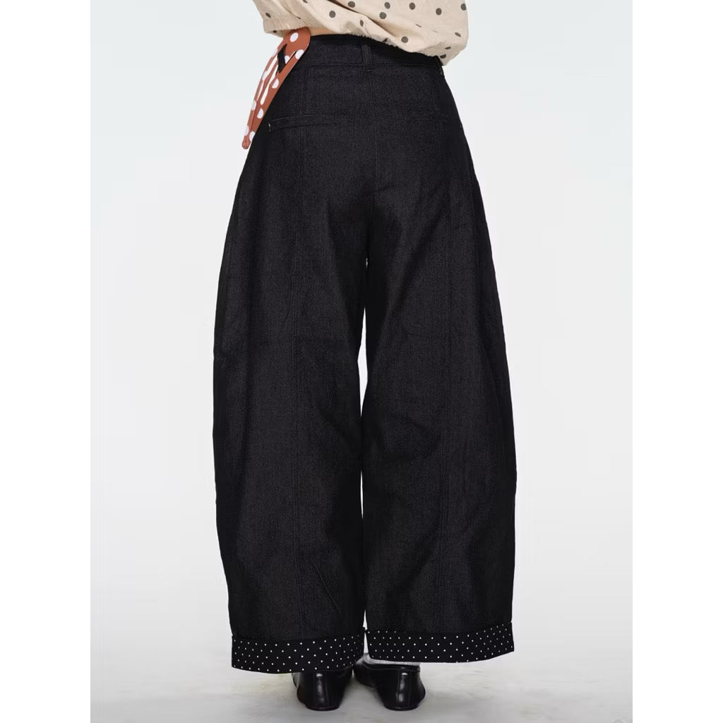 LollieStudio Black Mabel Pants Polka Dots