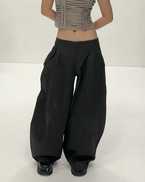 IUE “BLACK BAMBOO" BAGGY PANTS