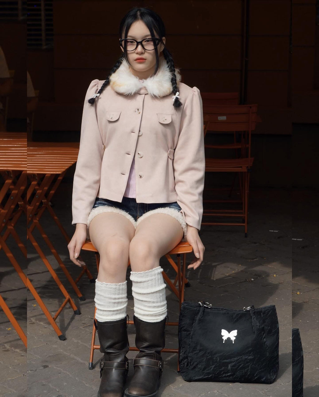 UYU Label Misa Faux Suede Jacket