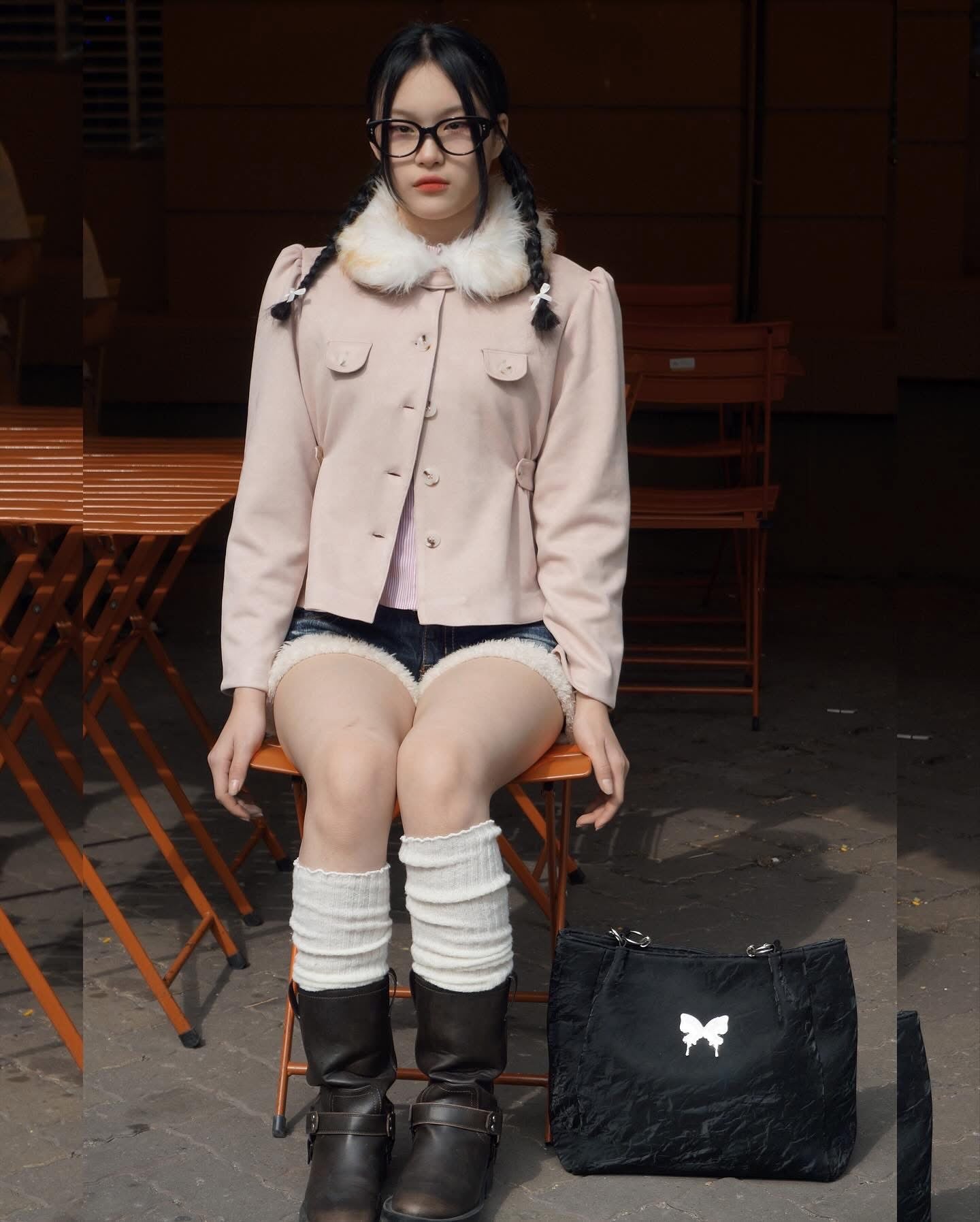 UYU Label Misa Faux Suede Jacket