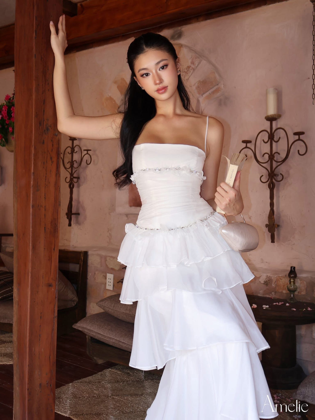 Amelie Marine Dress - Instock ready to dispatch in 48 hours