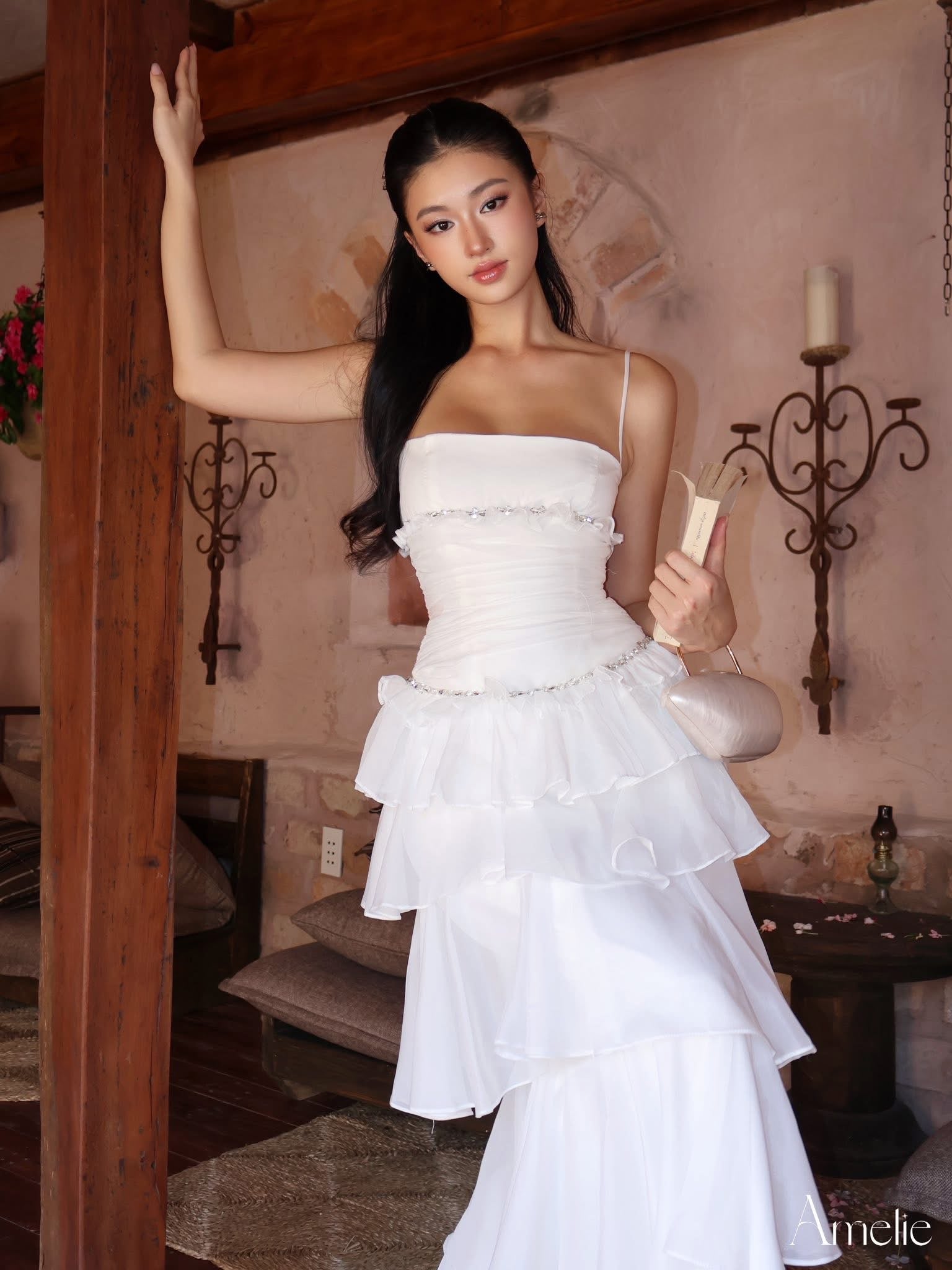Amelie Marine Dress - Instock ready to dispatch in 48 hours
