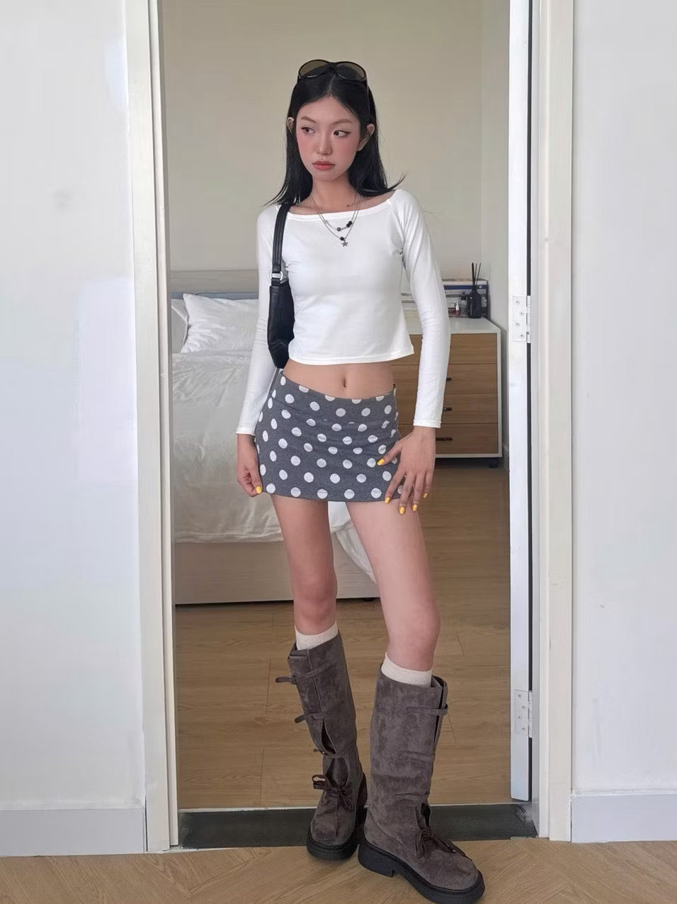 Calem.Club Polka Dots Mini Skirt