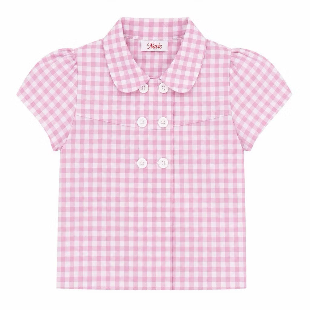Navie 6 buttons babydoll tops