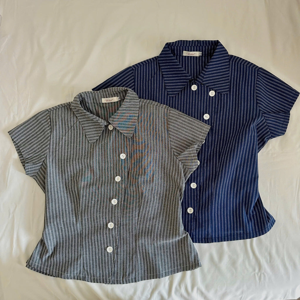 Velvet Navy Top