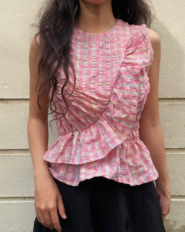 ProfileMoMo Pink Plaid Top