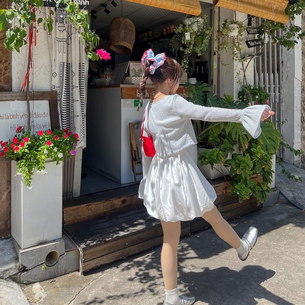 AREUM Aimee Dress + Nami Cardigan Set