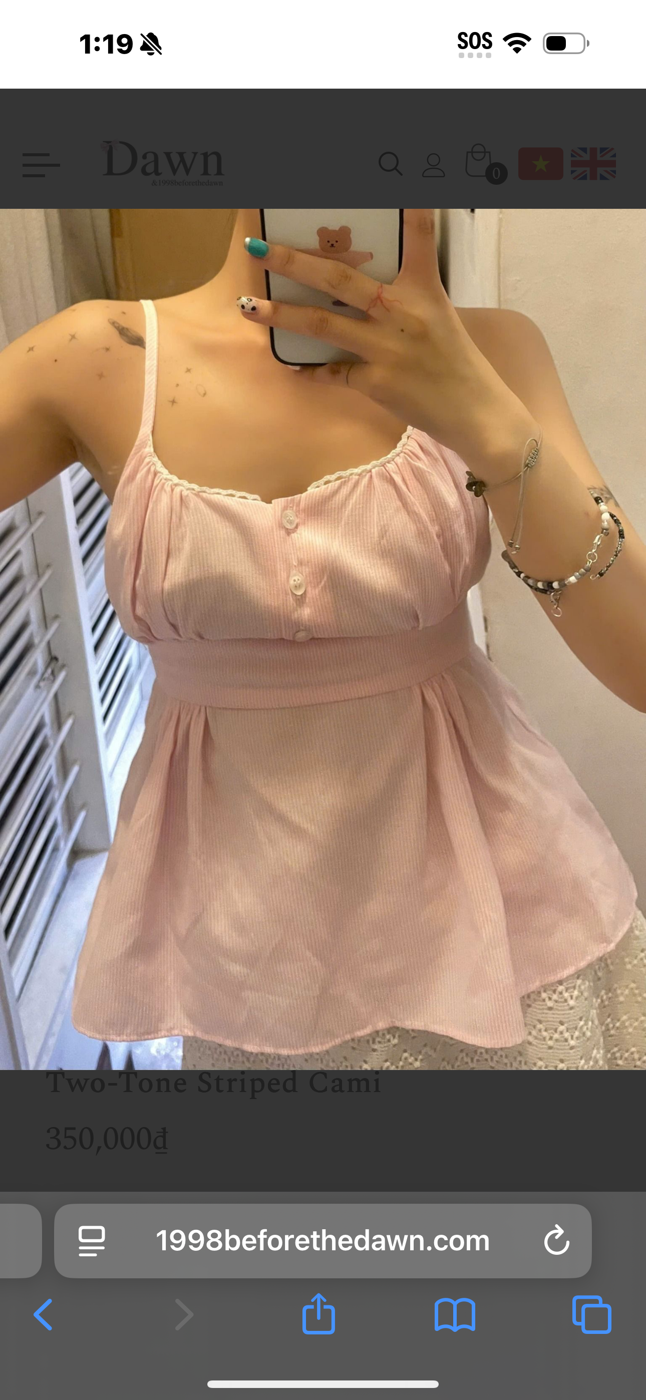 Two-Tone Striped Cami Top