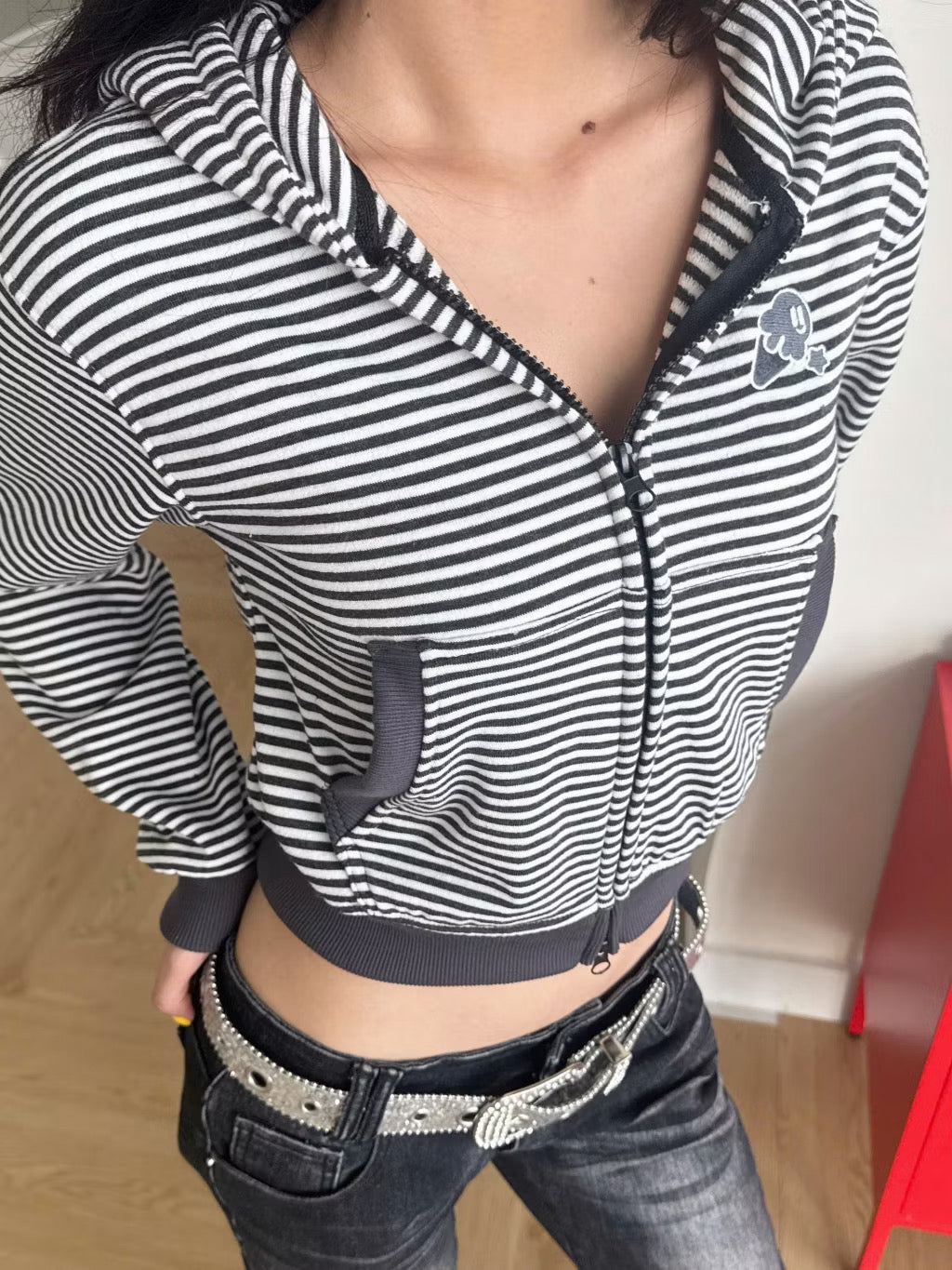 Calem.Club Hoodie Zip All Day Stripe