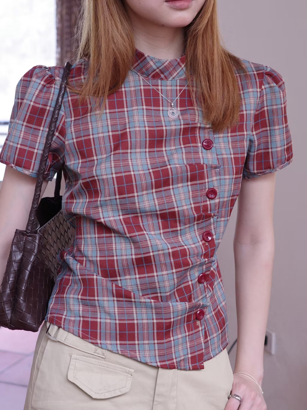 Joella Collette Plaid Top