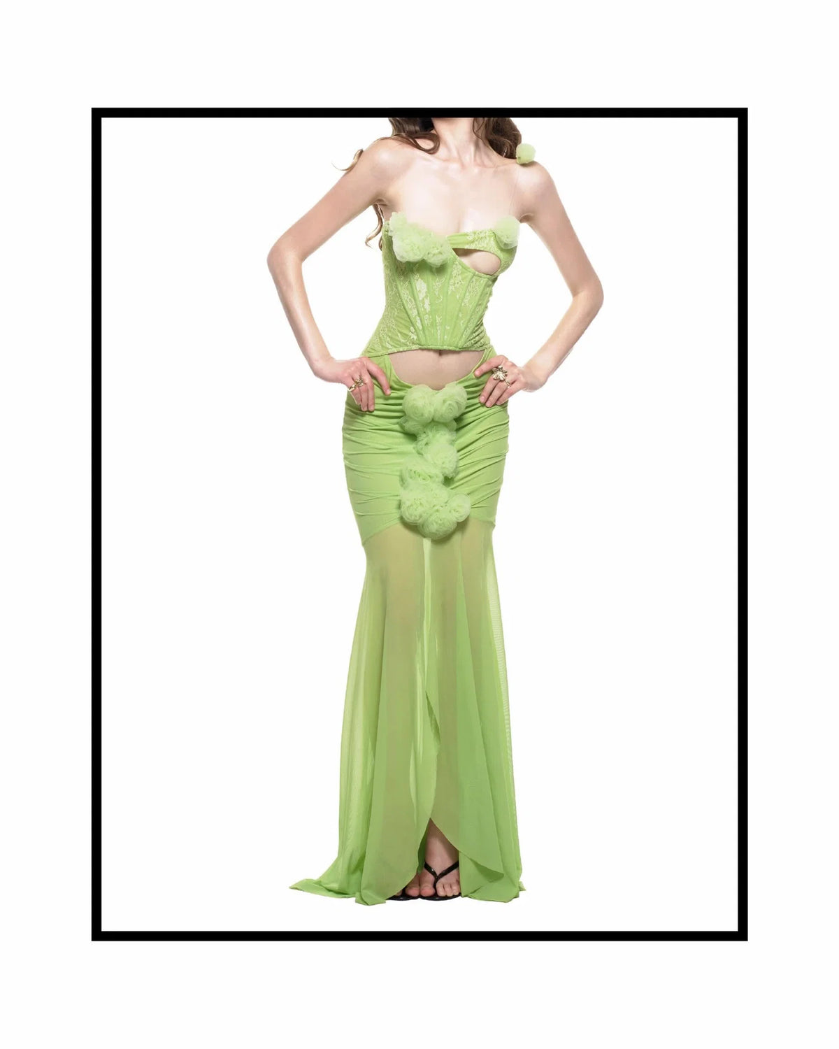 Ibiboss ALLORA DRESS - AVOCADO