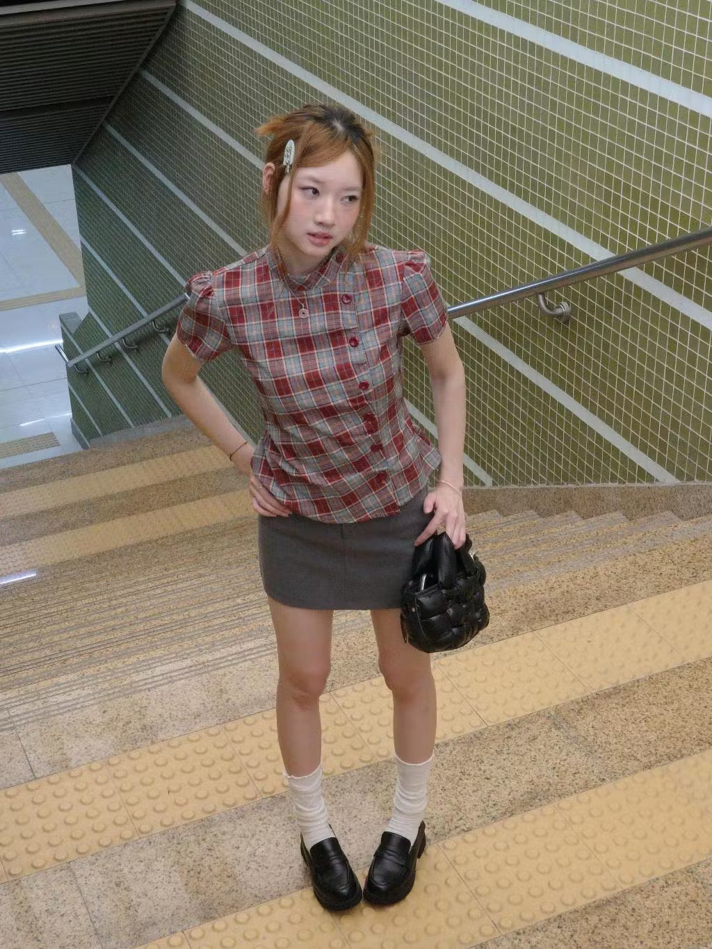 Joella Collette Plaid Top