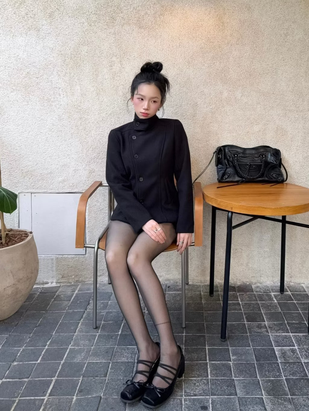 Bycamcam wool high neck Jacket