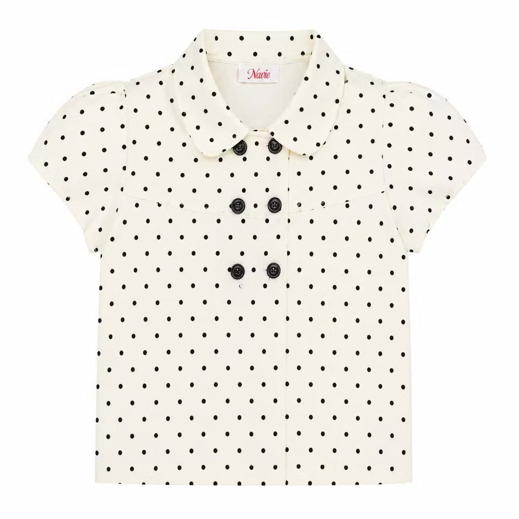 Navie 6 buttons babydoll tops